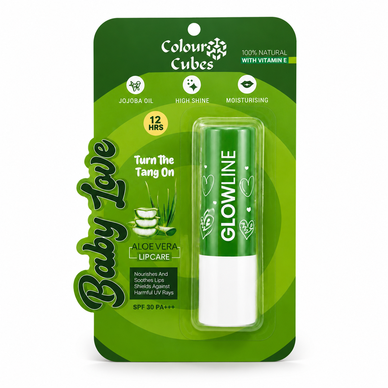 Baby Love Aloevera Lip Balm with SPF 30 PA+++ 4.5g Nourishing & Soothing Lip Care Stick for Dry Chapped Sun Damaged Lips Enriched with Jojoba Oil & Vitamin E Hydration Moistur