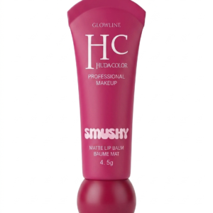 HUDA COLOR Glowline Smushy Matte Lip Balm, 4.5g – Hydrating Liquid-to-Matte Lip Cream for Women – Long Lasting Tinted Lip Balm & Nourishing Velvet Lip Base
