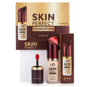 ABZ Skin Perfect Glowline Full Coverage Liquid Foundation – Long Lasting Matte Face Base & Concealer with Oil Control for Makeup Finish (45ml)