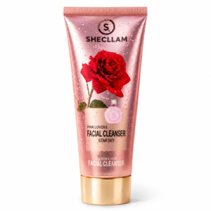 SHECLLAM Pink Lovers Facial Cleanser – Rose – Daily Facial Cleanser for Dirt, Oil & Impurities – Fresh Clean Skin Care Face Wash
