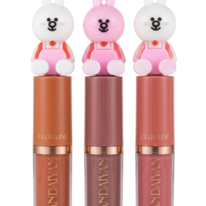 Kawaii Bunny Liquid Lipstick Set – Long Lasting, Transfer-Proof Matte Lip Color & Lip Gloss Combo Pack for Girls & Women (Multicolor)