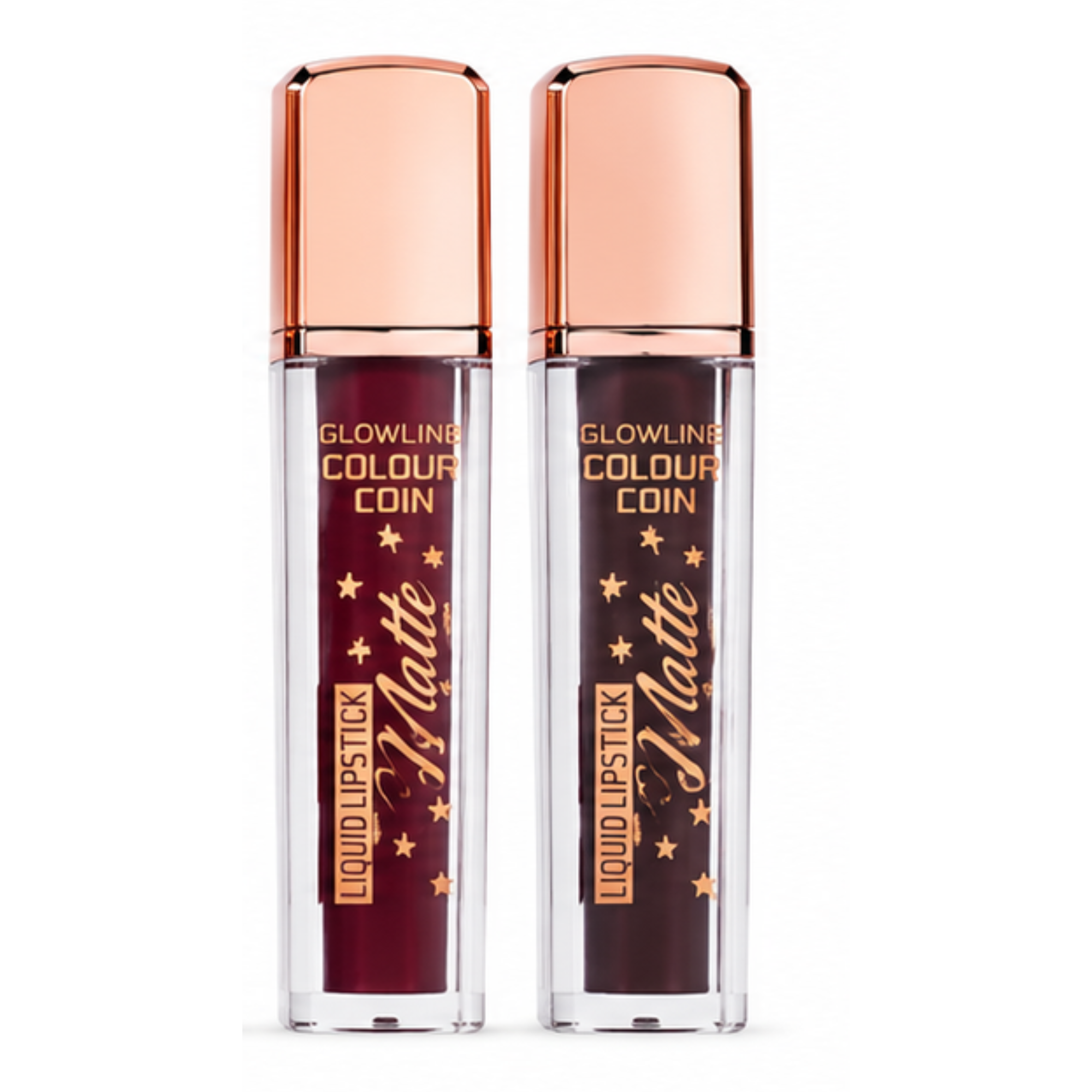 GLOWLINE Colour Coin Matte Liquid Lipstick Wine Combo Pack (Set of 2)