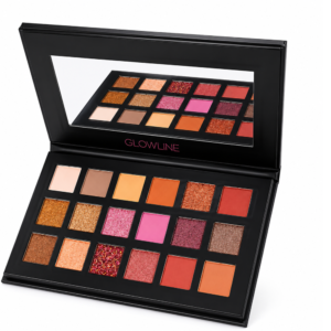GLOWLINE 18 Color Matte and Shimmer Nude Eyeshadow Palette with Mirror Eyeshadow