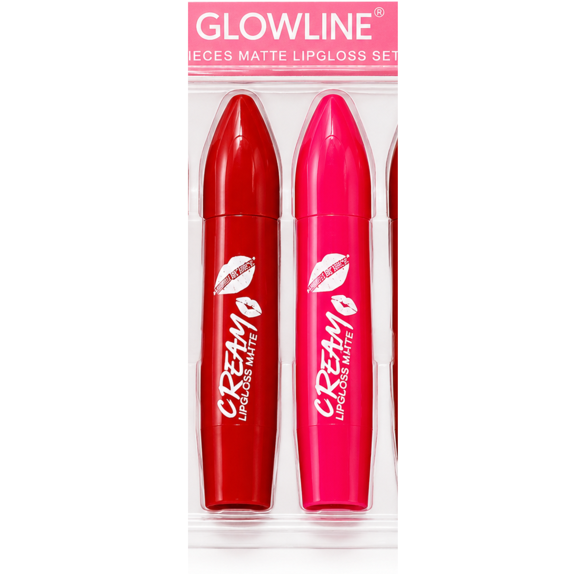 GLOWLINE Cream Lipgloss Matte Liquid Lipstick Pink Combo Pack (Set of 2)