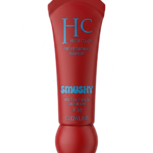 HUDA COLOR Glowline Smushy Matte Lip Balm, 4.5g – Hydrating Liquid-to-Matte Red Lip Cream – Long Lasting Tinted Lip Balm & Nourishing Velvet Lip Base for Women