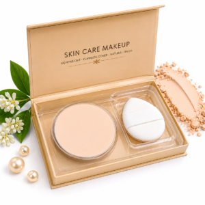 Skin Care Makeup Natural Finish Compact Powder – Lightweight Pressed Face Powder for Natural Finish, Shine Control & Makeup Setting