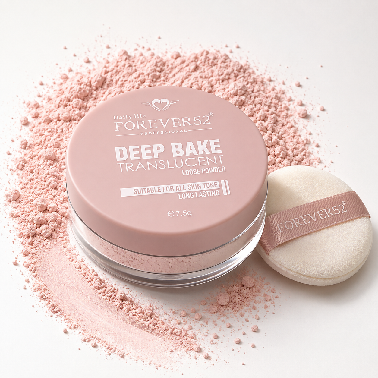 Deep Bake Translucent Loose Powder - Lightweight Setting Powder for Natural Matte Finish, Shine Control & Smooth-Looking Makeup - 7.5 g Beauty Product