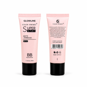 GLOWLINE Color Strokes Matte & Poreless BB Foundation Cream, SPF 22 (40ml)