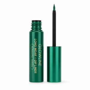 Glowline – Long Wear Dip Liner – Romantic Green – Matte Finish Waterproof Colored Liquid Eyeliner – Smudge-Proof Intense Pigment Eye Liner Pen