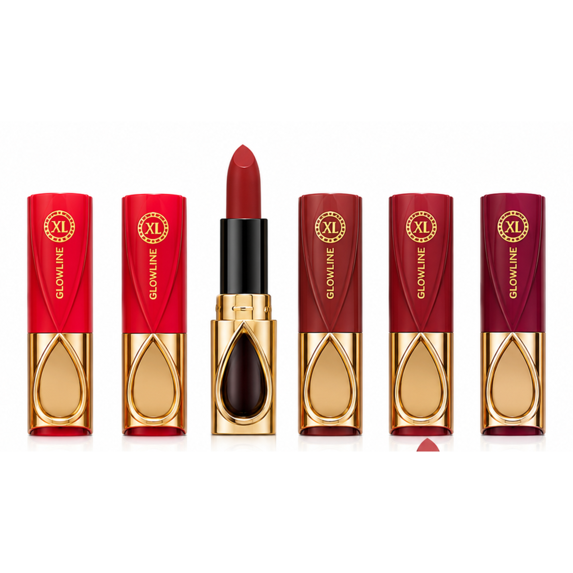 GLOWLINE XL Matte Lipstick Set Multi Color Nude Pink Berry (Pack of 6)