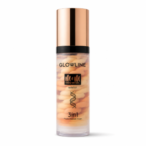GLOWLINE 3 in 1 Tricolor Makeup Primer, Isolation Cosmetic Cream, Color Correcting Face Base for Brightening, Hydrating & Even Skin Tone