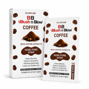 BB Blush n Blow Nose Pore Strips for Blackhead Removal – Deep Cleansing – Oil Control – Pore Tightening – Instant & Blackhead Remover – 10 Strips + 10 Wipes Coffee Nose Strips