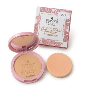 PERSONI Beauty Glowline Pressed Powder Smooth Skin Matte Finish Compact with Mirror and Puff