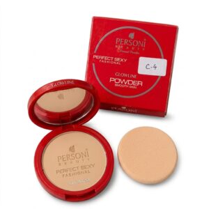 PERSONI Glowline Compact Powder Smooth Skin Matte Finish Compact with Mirror and Puff – Perfect Sexy Fashional Face Powder for Oil Control & Long Lasting Makeup (Shade C-4)