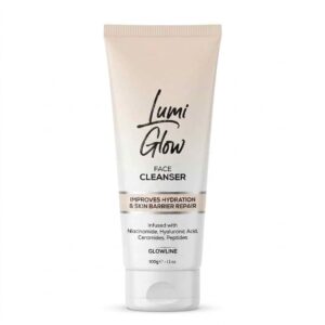 Lumi Glow Face Cleanser 100g – Brightening & Hydrating Face Wash with Niacinamide, Hyaluronic Acid, Peptides & Ceramides – Removes Dirt, Oil & Light Makeup