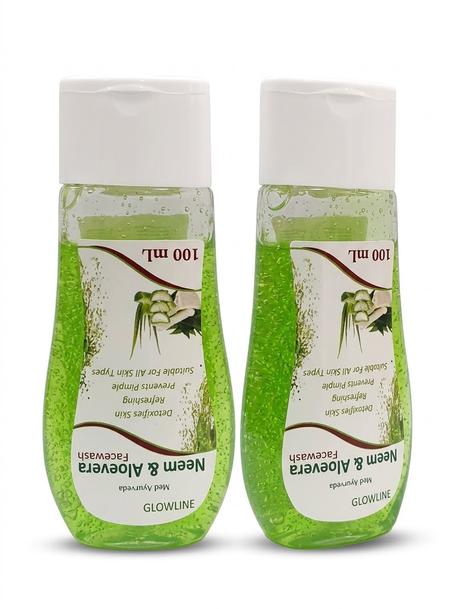GLOWLINE Neem & Aloevera Anti-Pimple Face Wash Combo - 2 x 100ml