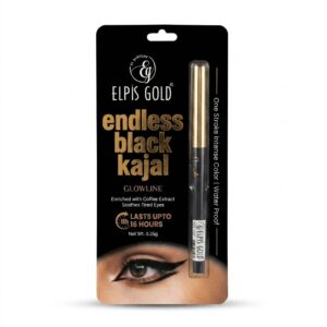 Elpis Gold Endless Black Kajal – Waterproof, Long-Lasting with Coffee Extract (0.35g)