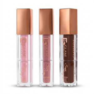 GLAM ELEVEN Super Stay Liquid Lipstick Set for Women, Highly Pigmented Lip Color in Baby Pink, Dusty Rose and Chocolate Brown Shades, Pack of 3