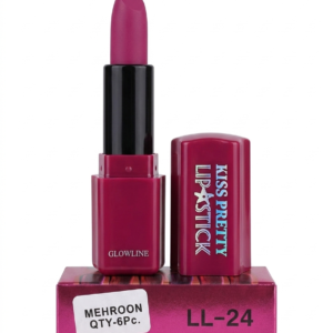 GLOWLINE Kiss Pretty Lipstick for Women, Maroon Shade LL-24, Smooth Highly Pigmented Lip Color for Everyday Makeup, 1 Piece