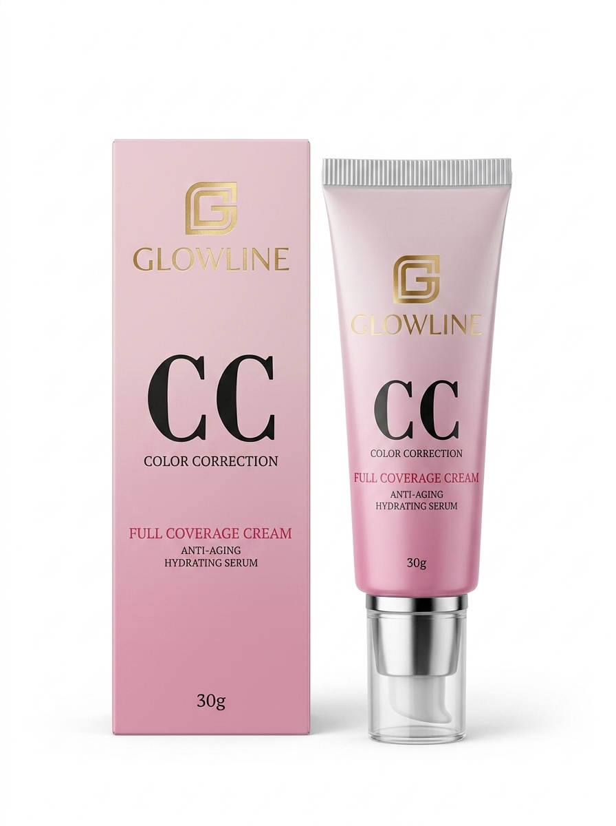 Glowline CC Cream Full Coverage - Color Correction Foundation (30g)