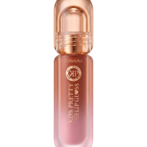 GLOWLINE Kiss Pretty Lip Gloss for Women, Rose Gold Pink, Shiny Moisturizing Liquid Lip Color for Smooth Glossy Finish, Everyday and Party Makeup, 1 Piece