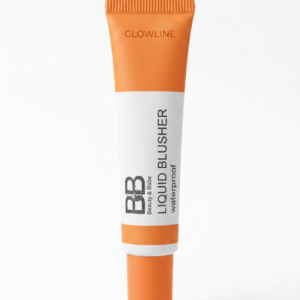 GLOWLINE Beauty & Babe Waterproof Liquid Blusher for Women, Tangerine Orange, Blendable Cream Blush for Cheeks, Lightweight Face Makeup for Natural Radiant Finish