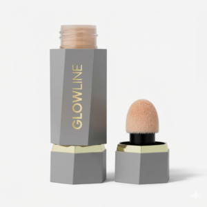 GLOWLINE Liquid Contour Stick with Cushion Applicator – Long-Lasting Cream Bronzer and Face Sculpting Makeup (Cool Toned Neutral)
