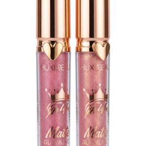 HUXIABEAU GLOWLINE Matte Liquid Lipstick Set for Women, Dusty Rose Pink and Rose Gold Nude, Highly Pigmented Lip Color for Everyday and Party Makeup, Pack of 2