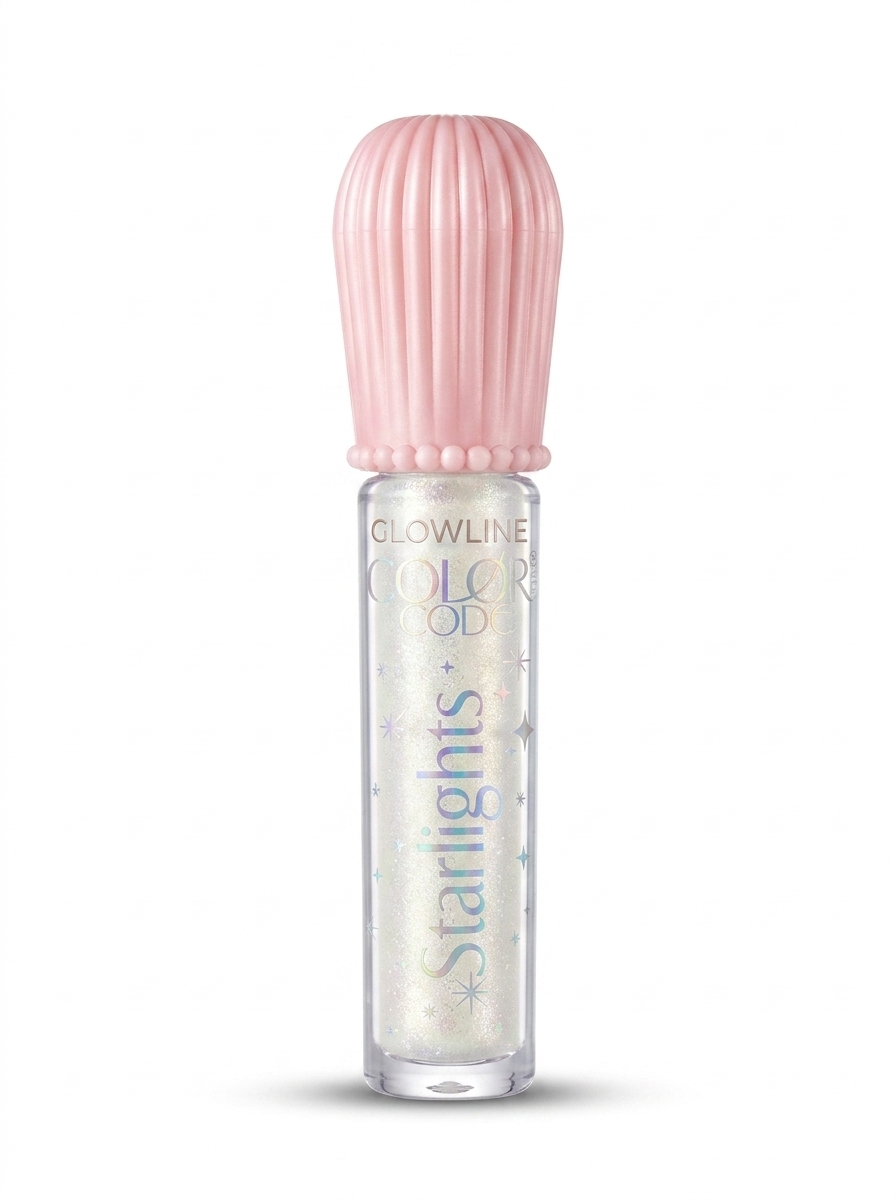 GLOWLINE COLOR CODE Starlights High-Shine Liquid Lip Gloss - Long Lasting, Hydrating Silver Diamond Shimmer Lip Gloss for Women & Girls (4ml)