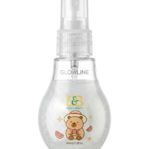 GLOWLINE B&B Shimmer Spray for Women, Transparent Silver Glitter, Sparkling Face and Body Makeup Spray, 60 ml