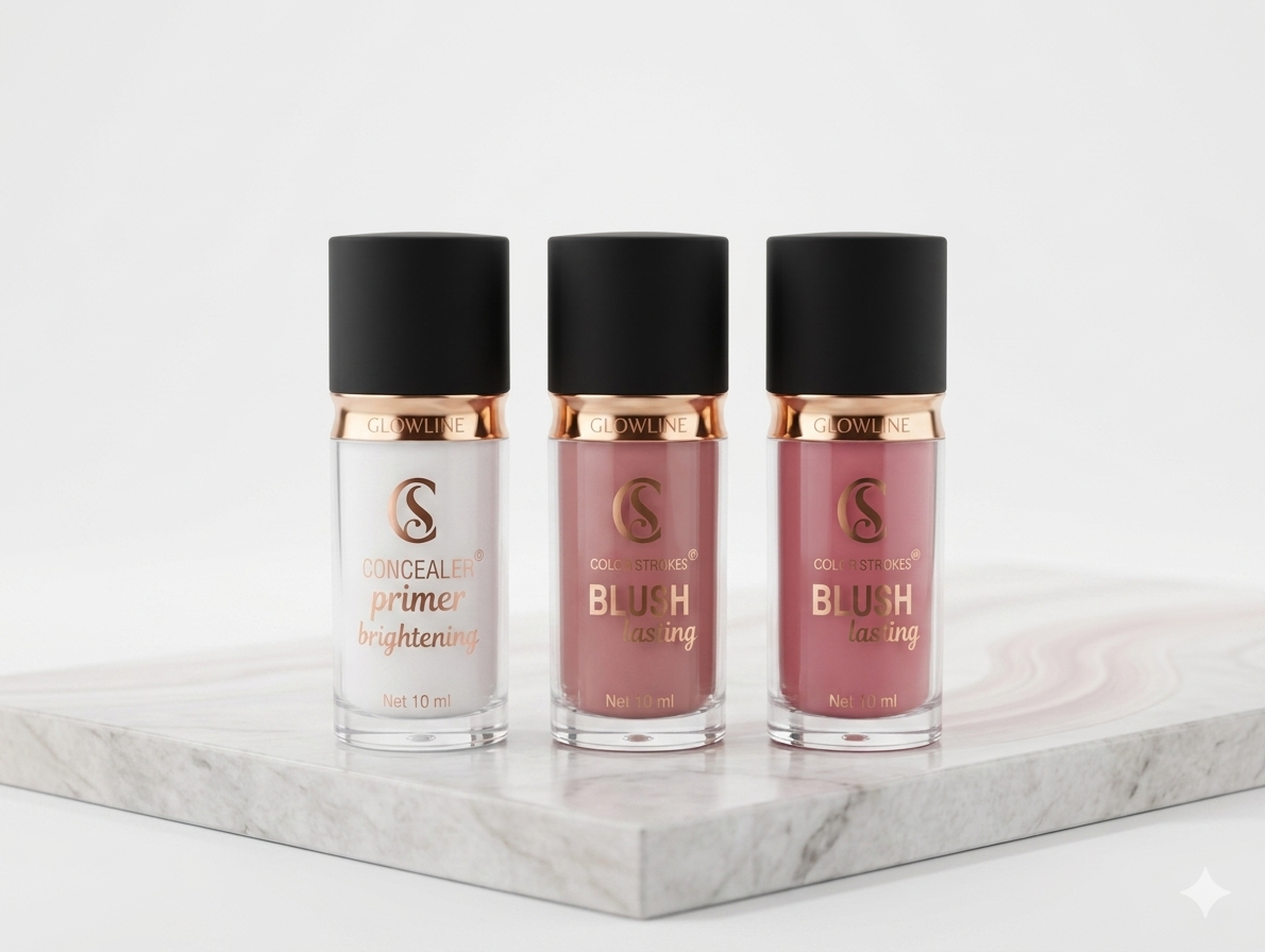 GLOWLINE Color Strokes Lasting Liquid Blush - 10ml Long-Wear Lightweight Cream Cheek Flush (Dusty Rose Pink)