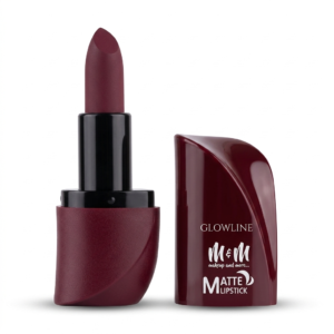 GLOWLINE M&M Matte Lipstick for Women, Wine Maroon Shade, Rich Color Lip Makeup for Everyday and Party Wear, 1 Piece