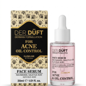 Acne & Oil Control Face Serum – German Formulation with Niacinamide, Salicylic Acid & Glycolic Acid – Clears Pores, Reduces Acne Breakouts & Blackheads for Oily Skin – 30ml