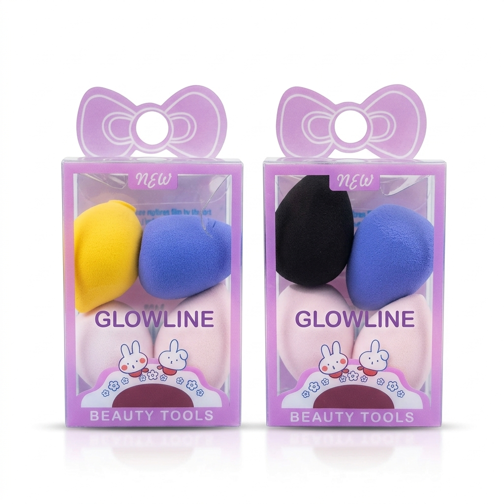 Glowline Makeup Blender Sponge Set - Soft Beauty Blender Combo