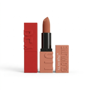 GLOWLINE Glam Rose Matte Lipstick for Women – Long Lasting Waterproof Nude Lip Color