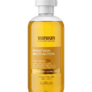 Wanwan Bright Skin Multi-Action Body Wash for Men & Women (300ml) – Glowline Kojic Acid & Citric Acid Body Wash – Reduces Pigmentation & Uneven Skin Tone, Boosts Natural Glow Beauty Product