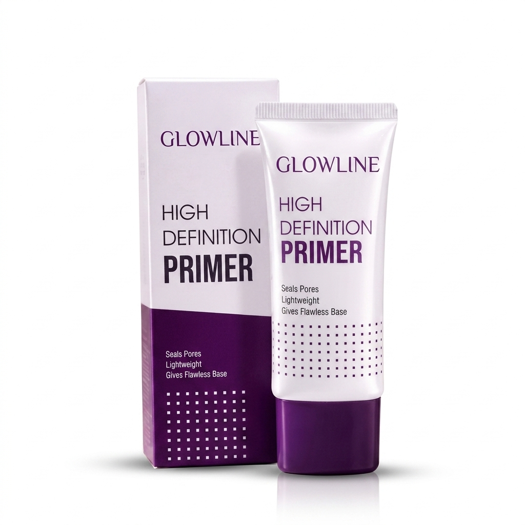 Glowline High Definition Face Primer - 30ml - Pore Minimizing, Matte Finish Oil-Control Makeup Base for Long-Lasting Glow